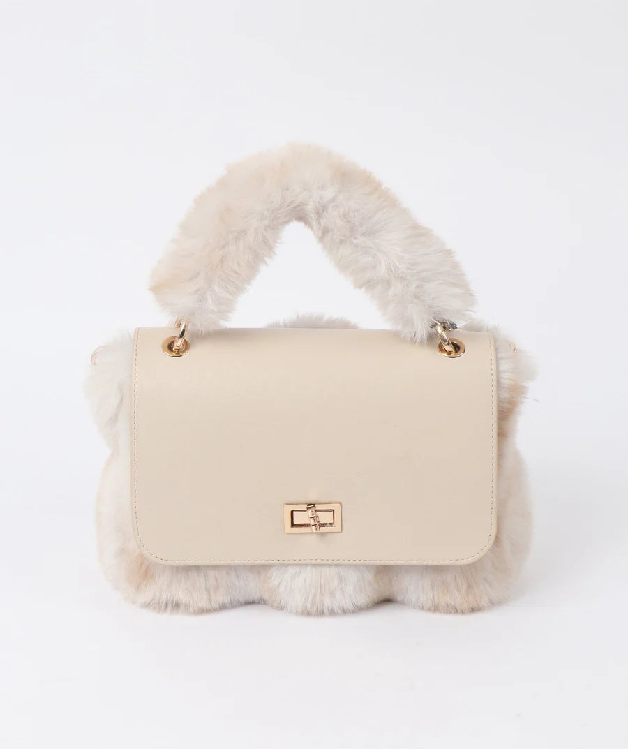 Keeva - Honeycomb Ombre Faux Fur Crossbody Bag