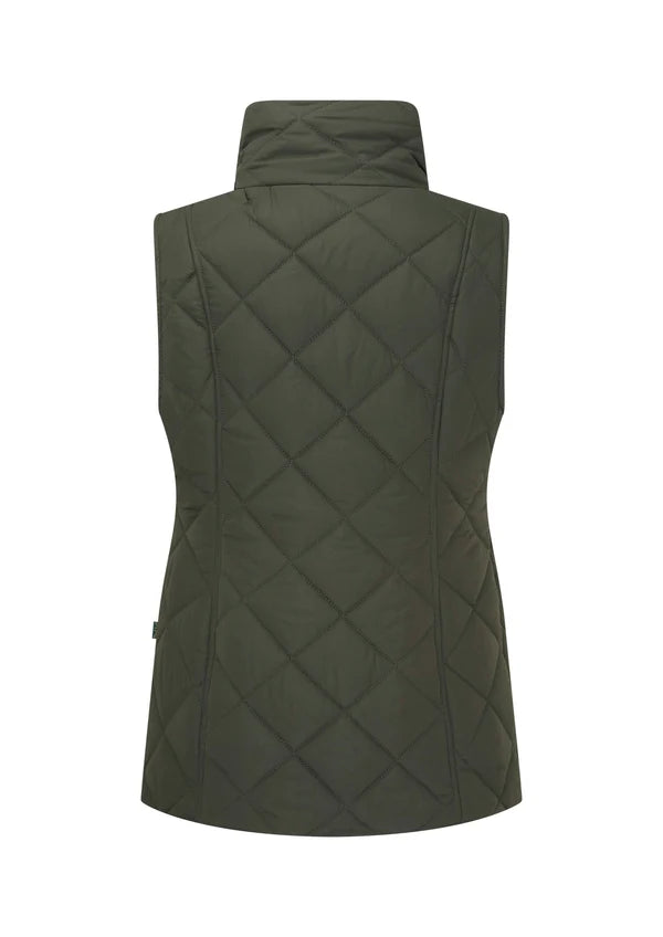 Ladies Clare Quilted Gilet - Green