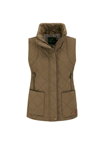 Ladies Clare Quilted Gilet - Taupe