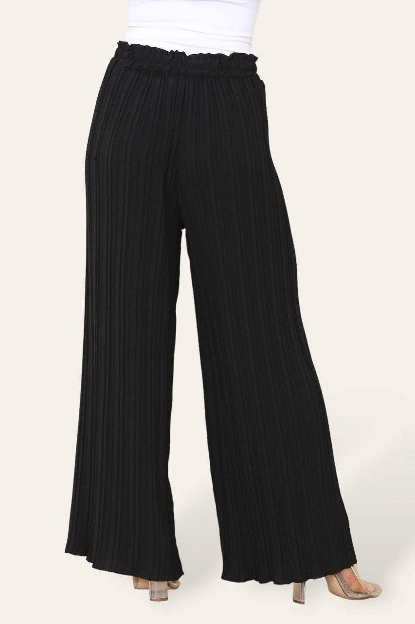 Black pleated pants