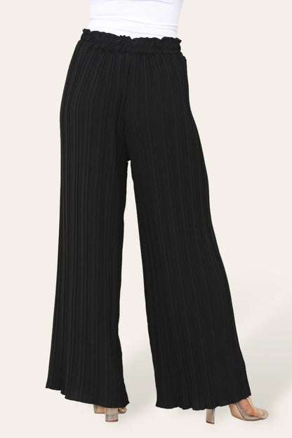 Black pleated pants