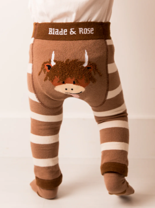 Neutral Highland Cow Leggings