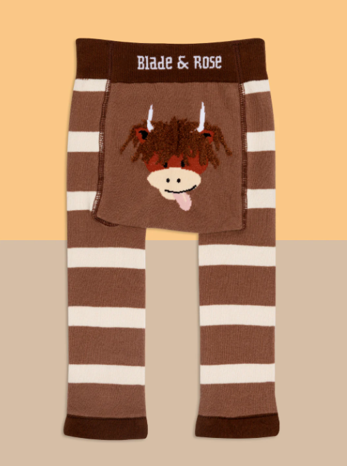 Neutral Highland Cow Leggings