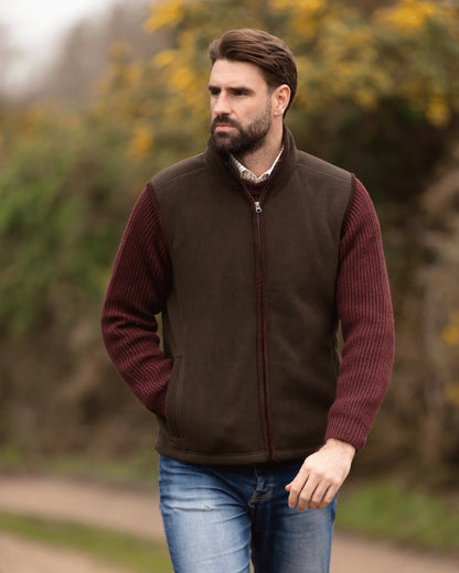 Men's Fleece Gilet - Green