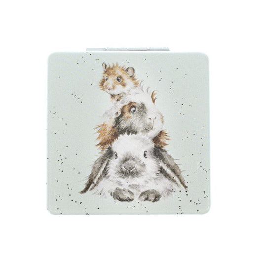 Piggy In The Middle Guinea Pig & Rabbit Compact Mirror
