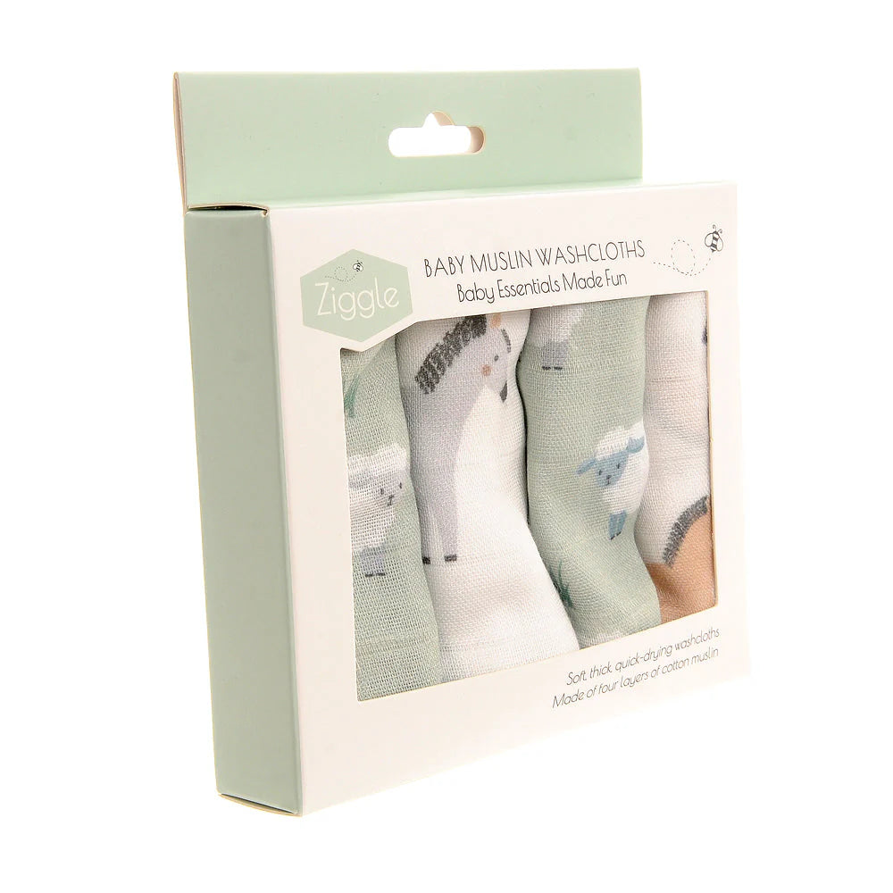 Packaged baby muslin washcloths
