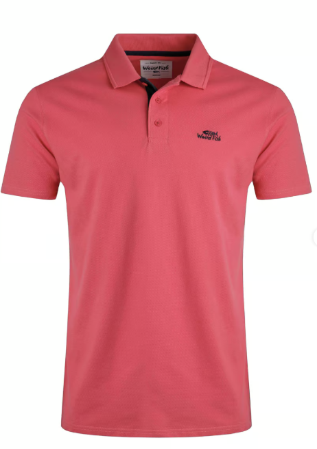 Miles Organic Cotton Pique Polo - Dark Pink