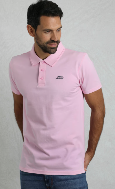 Miles Organic Cotton Pique Polo - Pink