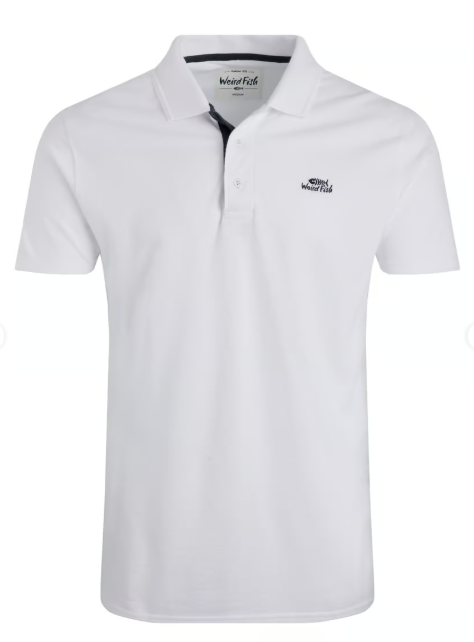 Miles Organic Cotton Pique Polo - White