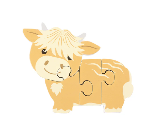 Highland Cow Wooden Puzzle