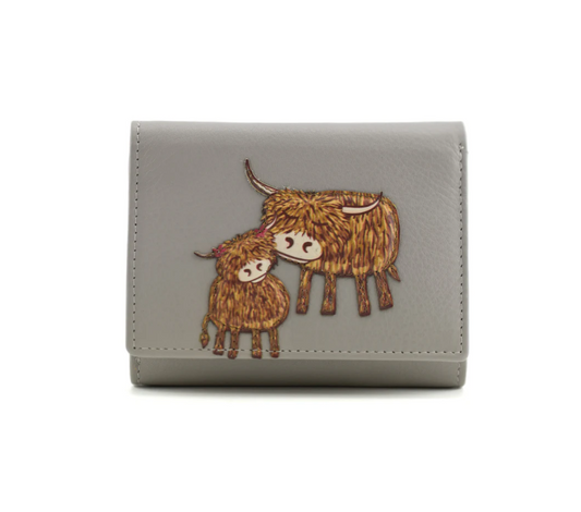 Bella Mum and Daughter Small Tri-fold Purse - Grey
