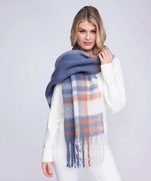 Nikita - Oversized Check Winter Scarf