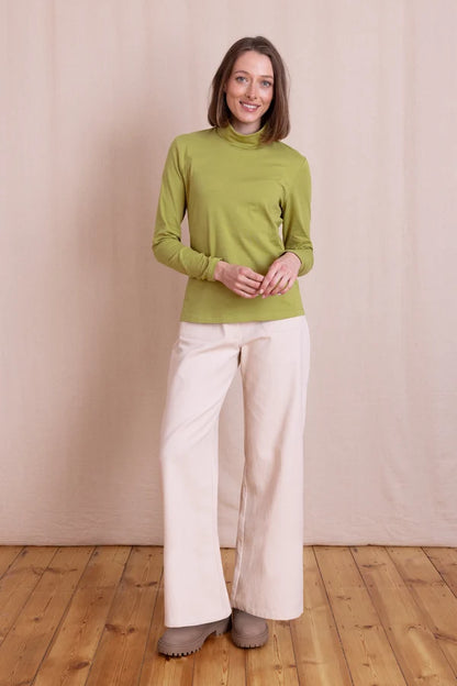 Organic Cotton Roll Neck Top - Citrus