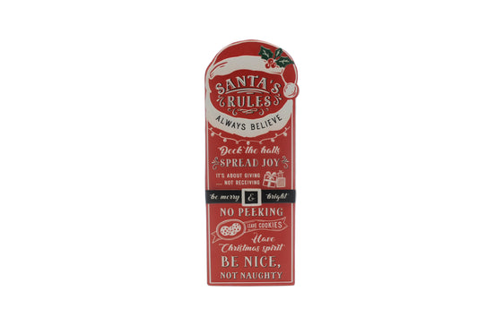 Santa's Rules Sign