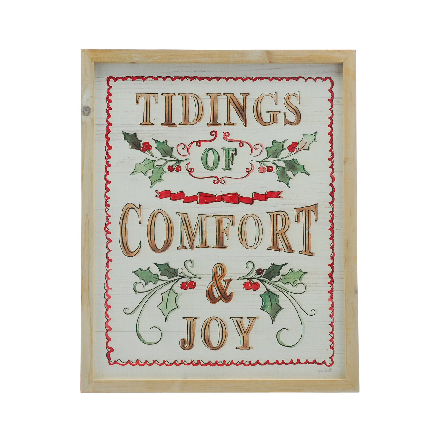 Tidings of Comfort & Joy Sign