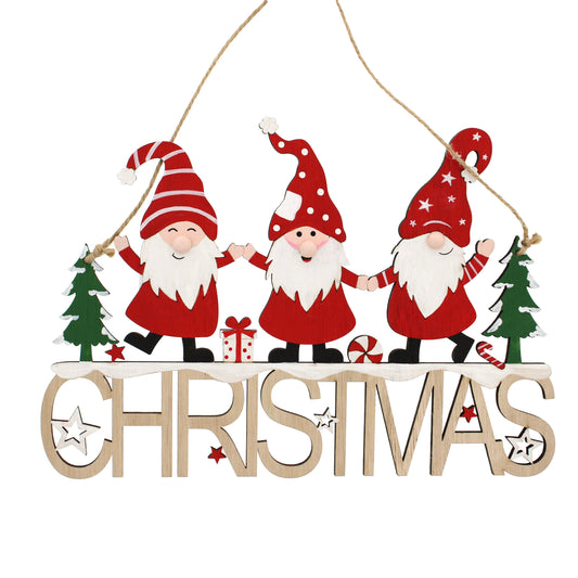 Trio of Gonks Christmas Sign