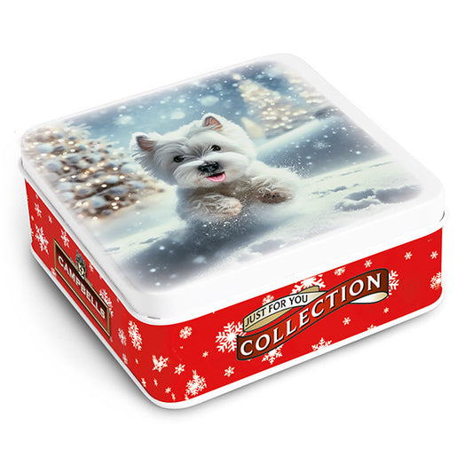 Westie in Snow Tin