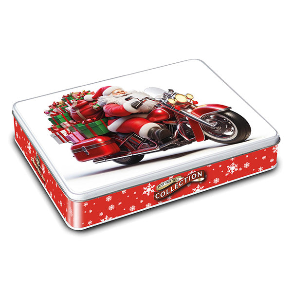 Biker Santa Tin