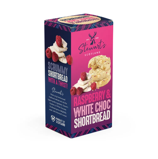 Raspberry & White Chocolate Shortbread