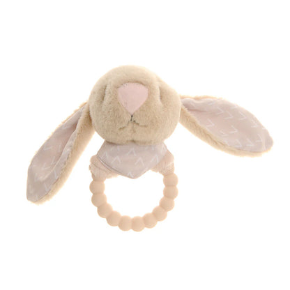 Plush bunny rattle toy