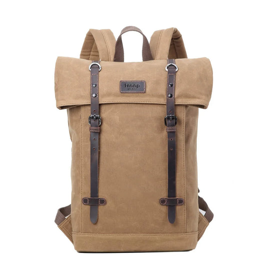 Heritage Daypack with Foldable Top - Camel Wax