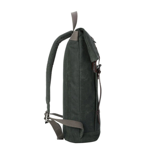 Heritage Daypack with Foldable Top - Dark Green Wax