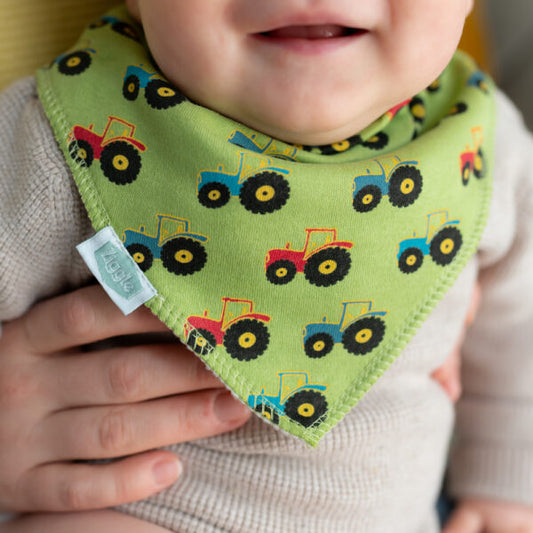Tractor Print Dribble Bib