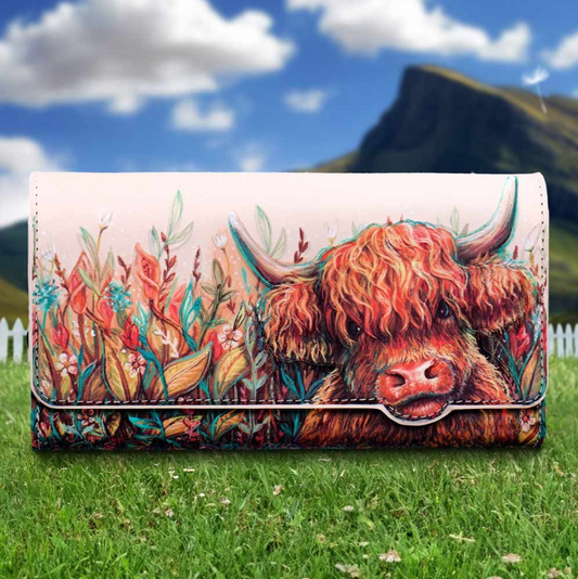 Highland Cow Embossed Purse