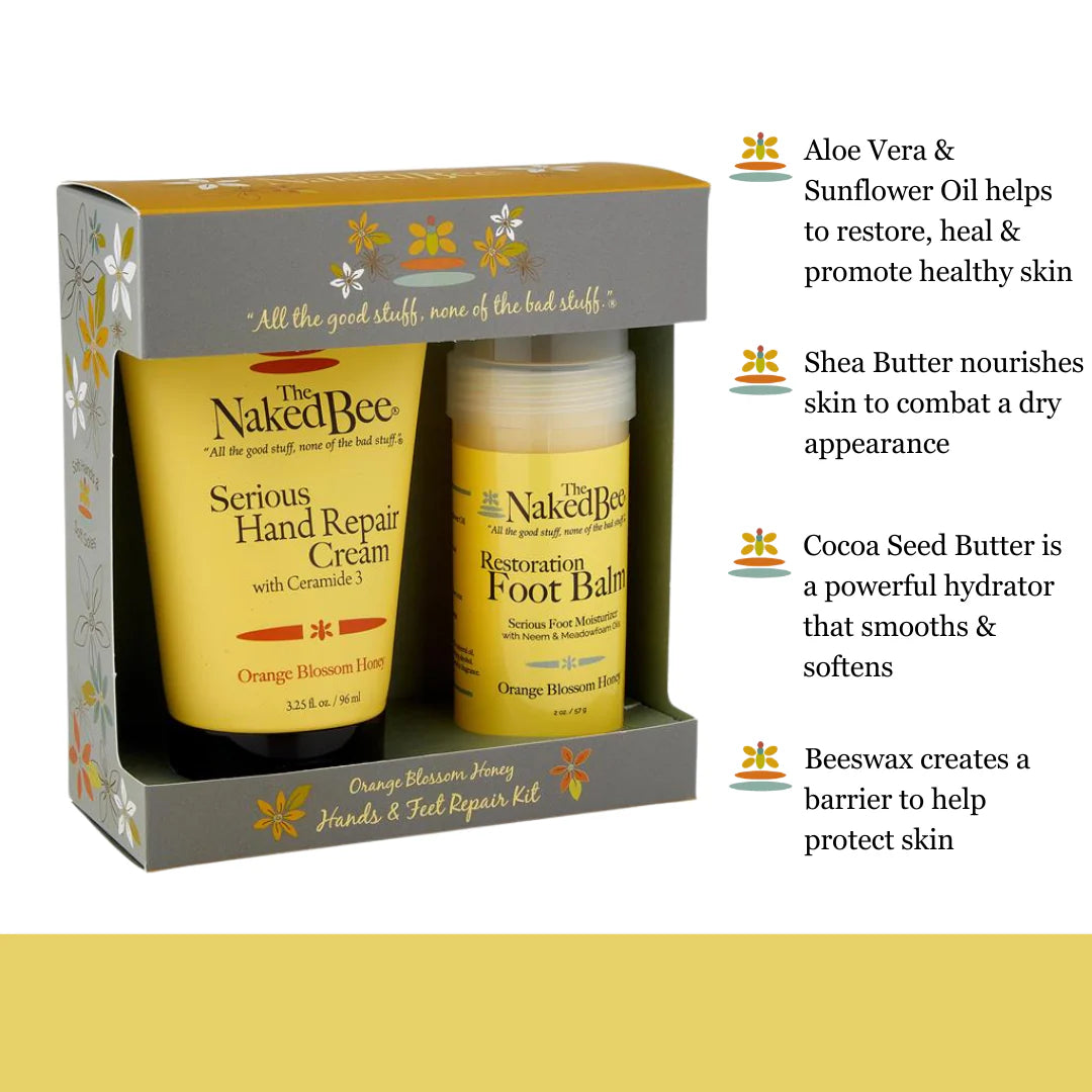 The Naked Bee - Orange Blossom Honey - Hand & Feet Giftset