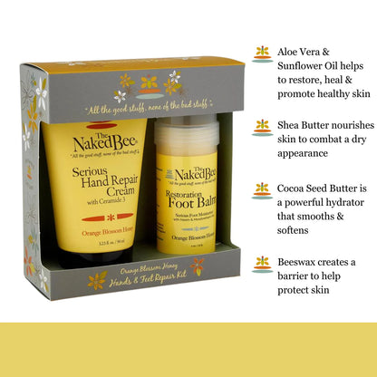 The Naked Bee - Orange Blossom Honey - Hand & Feet Giftset