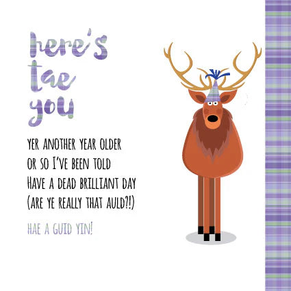 Here's Tae You Stag Card