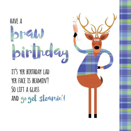 Steamin' Stag Card