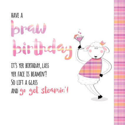 Steamin' Sheep Card