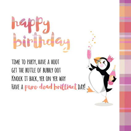 Pure Dead Brilliant Puffin Card