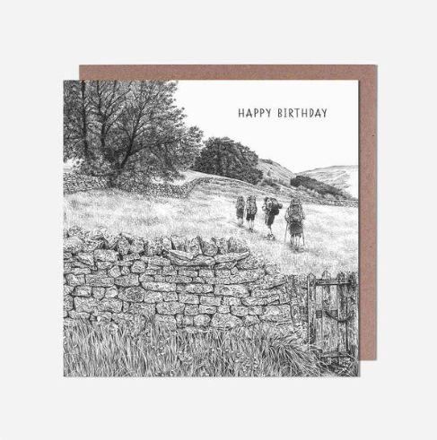 Hiking Happy Birthday Card