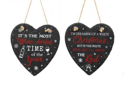 14.5cm Xmas Heart Deco