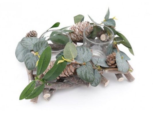 Alpine Sage Double Tea Light Holder