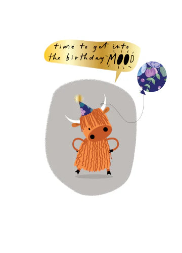 Birthday MOOd cow Card