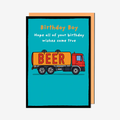 Beer Truck Birthday Card