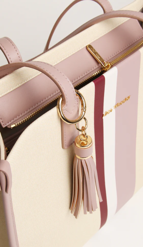 Amalfi Stripe Tote Bag - Pink