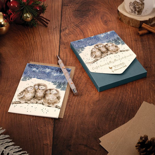 'Three Wise Men' Owl Christmas Card Pack