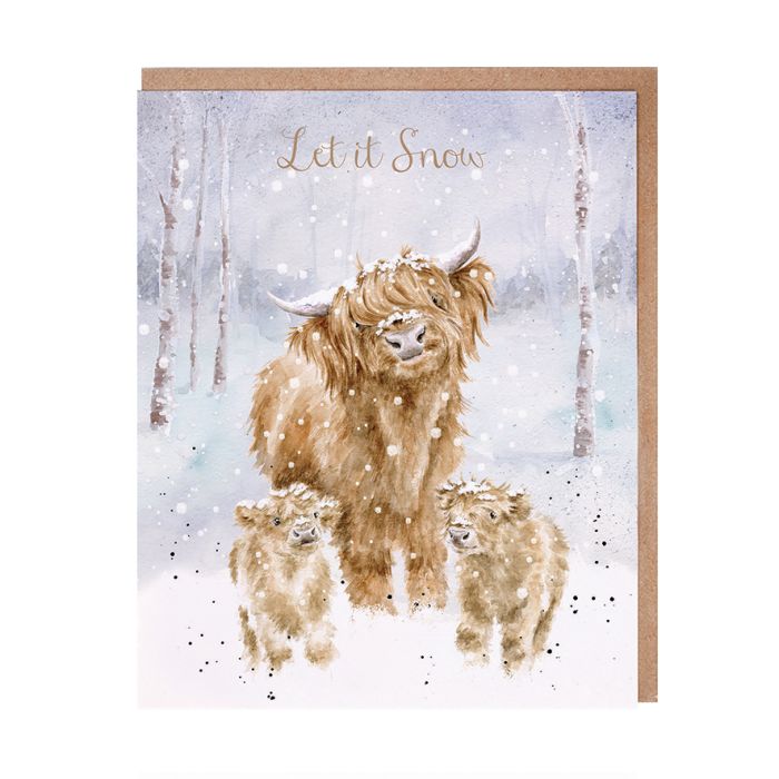 'Highland Christmas' Highland Cow Christmas Card Pack