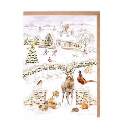 'Snow Place Like Home' Woodland Animal Christmas Card Pack