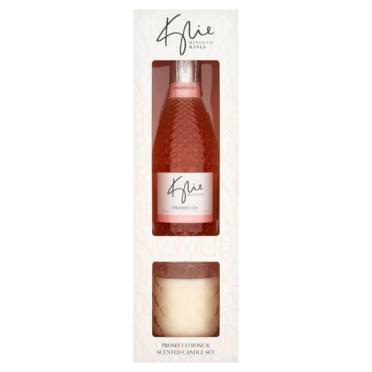 Kylie Minogue Wines Prosecco Rose and Scented Candle Gift Set