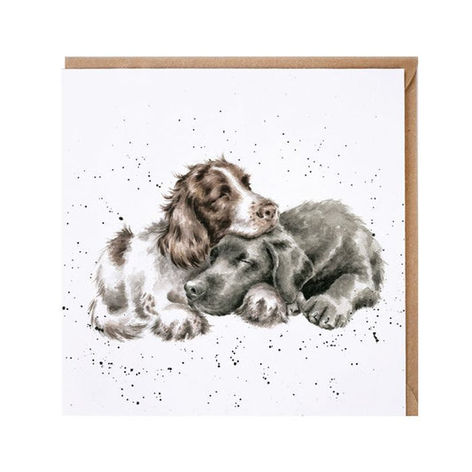 Growing Old Together Spaniel & Labrador Card