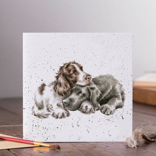 Growing Old Together Spaniel & Labrador Card