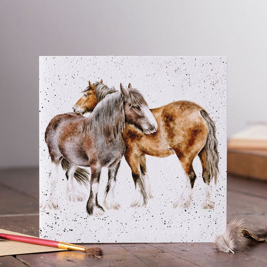 Side By Side Horse Card