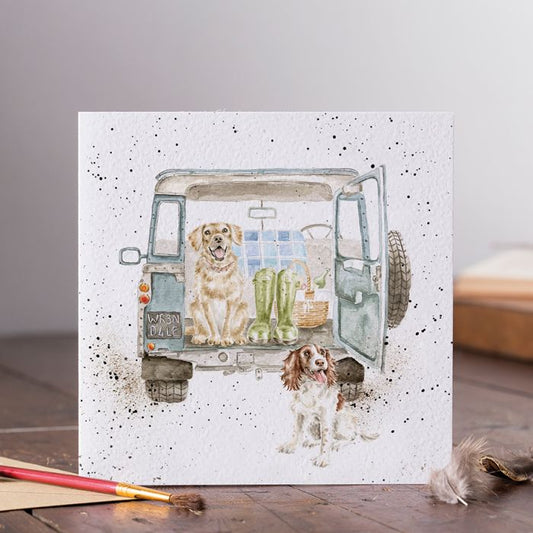 Paws For A Picnic Labrador & Spaniel Card