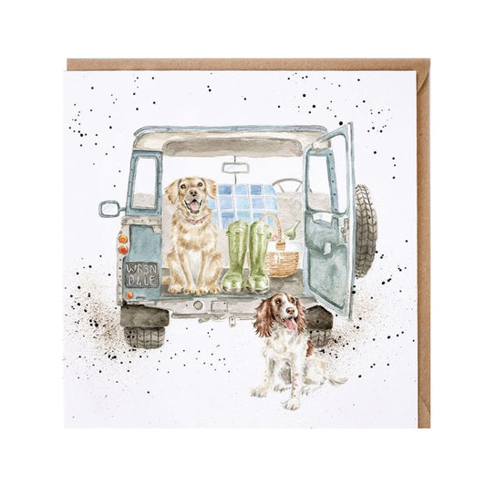 Paws For A Picnic Labrador & Spaniel Card