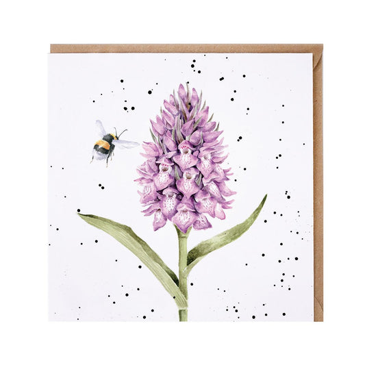 Marsh Orchid Bee Card